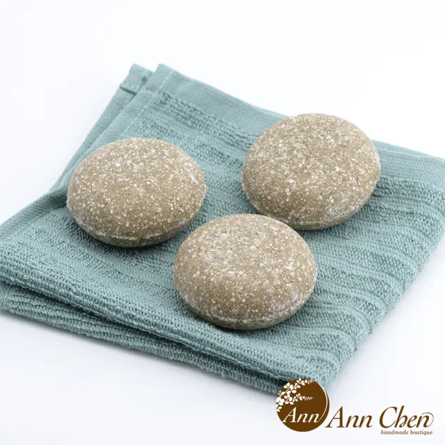 【AnnChen 陳怡安手工皂】一塊洗-艾草潔淨餅60gx2入組(Allinone系列固態洗髮沐浴)