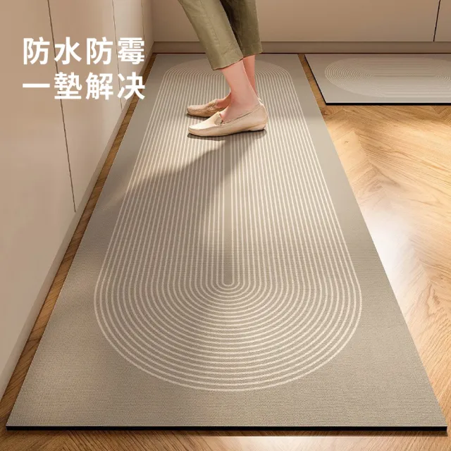 【LZQ】買長送短 輕奢矽藻泥廚房地墊50*80+50*160cm 吸水防油腳踏墊 家用地墊 浴室地墊 速乾地墊