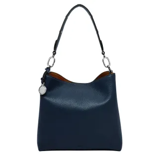 【FOSSIL】Jessie 真皮肩背水桶包-藍色 ZB11003545