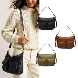 【FOSSIL】Jolie 真皮新月立體外袋斜背包 (多色可選)