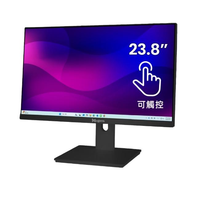 【Nugens 捷視科技】24吋AIO可旋轉觸控液晶電腦一體機 8G/256GB-黑(AIO電腦、AIO PC、液晶電腦)