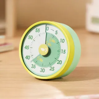 【自律大師】可視化磁吸綠番茄鐘計時器(倒數計時器 學習時鐘 兒童鬧鐘 時間管理器 廚房 機械計時器)