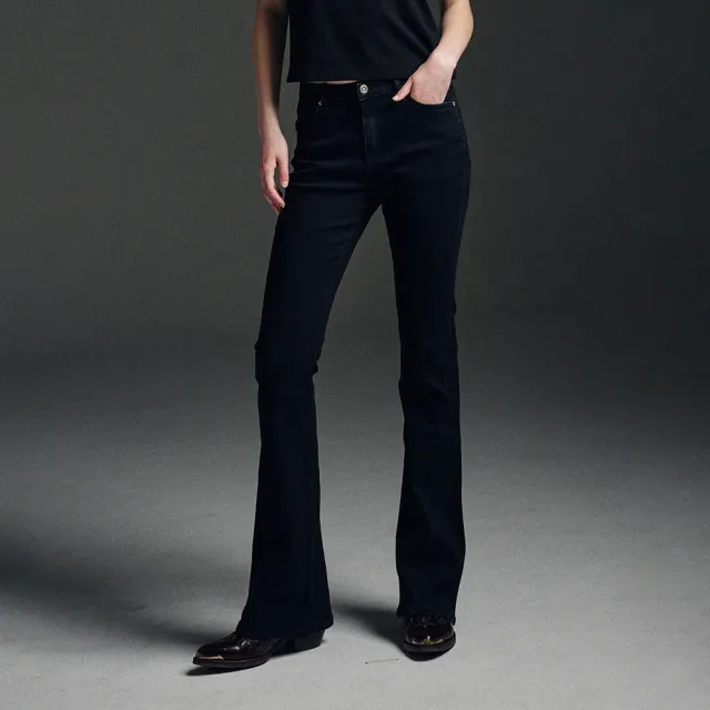 【MARDI MERCREDI】出清品 中腰剪裁牛仔褲 黑色 DENIM BOOTS CUT MID RISE PANTS
