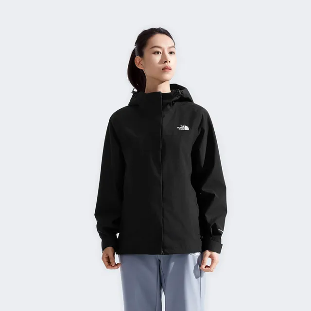 【The North Face】TNF 休閒 運動 連帽防潑水外套 W SANGRO DRYVENT JACKET 2.0-AP 女 黑(NF0A8DX8JK3)