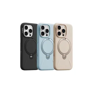 【TORRAS 圖拉斯】Ostand Spin Fusion Silicone 系列相機按鍵MagSafe四象限支架防摔手機殼(iPhone 16系列)