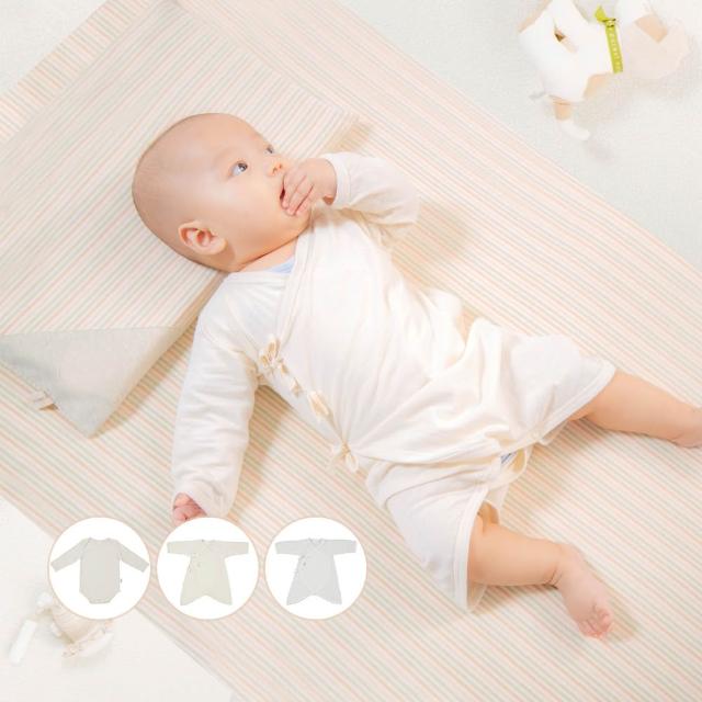 【Gennies 奇妮】2件組*寶寶蝴蝶衣 包屁衣(原棉 純棉 紗布衣 連身衣 嬰幼兒 新生兒 長袖 綁帶式 開扣褲襠)