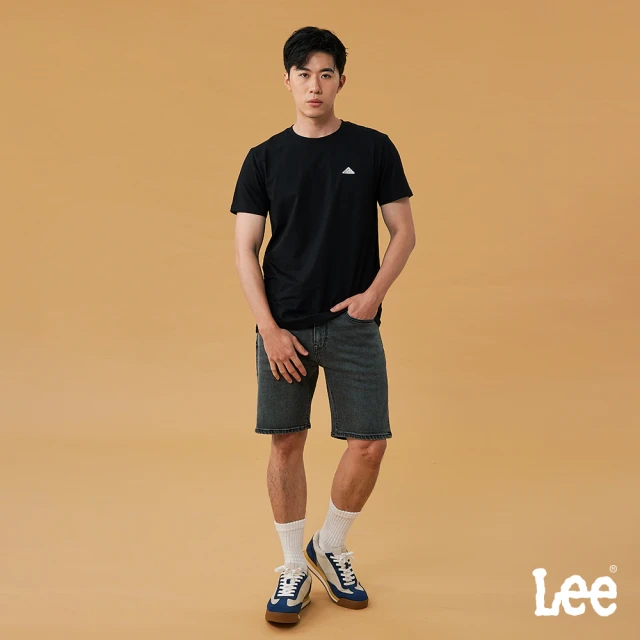 【Lee 官方旗艦】男裝 牛仔短褲 / 901 合身彈性 灰色洗水(LB522004888)