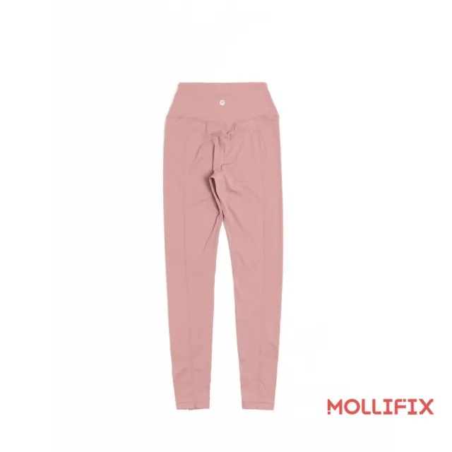 【Mollifix 瑪莉菲絲】MOLLIFIX 高彈機能 開衩修身造型瑜珈褲