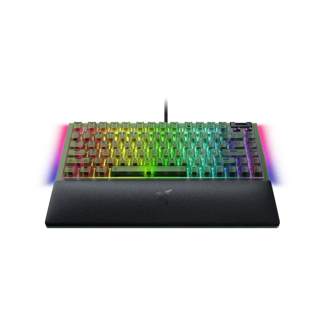 【Razer 雷蛇】BlackWidow黑寡婦V4 75%有線機械式RGB鍵盤Phantom Green Edition(RZ03-05003300-R3M1)