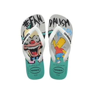 【havaianas 哈瓦仕】拖鞋 男鞋 女鞋 夾腳拖 辛普森家庭 Simpsons 白 4137889-0121U(哈瓦士)