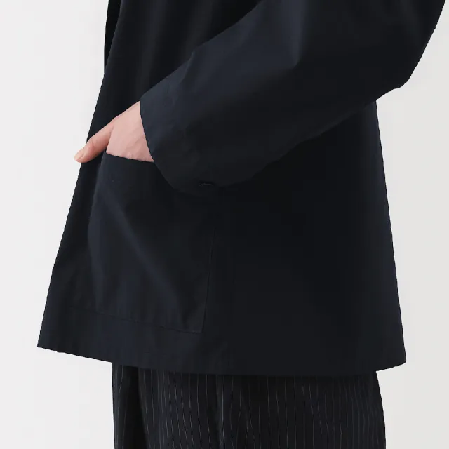 【MUJI 無印良品】女速乾平織布襯衫式外套(黑色/暗藍/深棕)