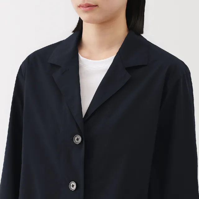 【MUJI 無印良品】女速乾平織布襯衫式外套(黑色/暗藍/深棕)