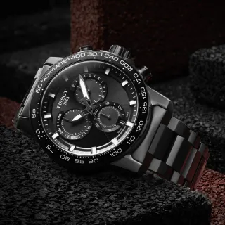 【TISSOT 天梭】SUPERSPORT CHRONO 三眼計時手錶-45.5mm 情人節 禮物(T1256173305100)
