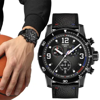 【TISSOT 天梭】SUPERSPORT CHRONO NBA特別版 三眼計時手錶-45.5mm(T1256173706700)