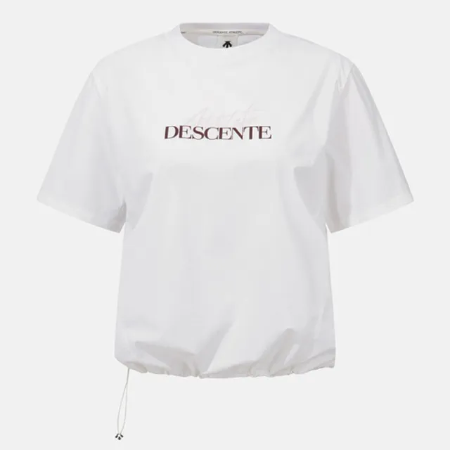 【DESCENTE】迪桑特 女士 透氣涼感短袖T恤(白色)
