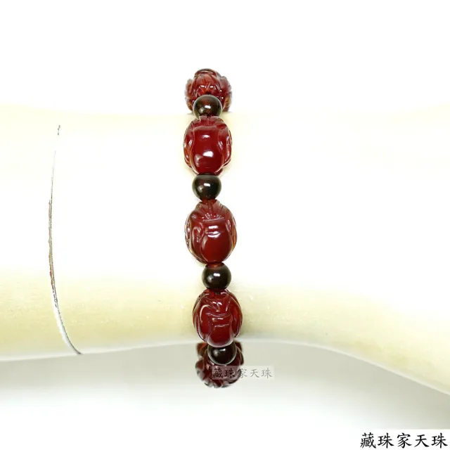 【藏珠家】平安聚財 紅玉髓寶瓶天珠手鍊