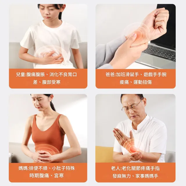 酷輕鬆石墨烯 4D砭石腹部按摩儀(揉腹按摩 暖宮按摩儀)
