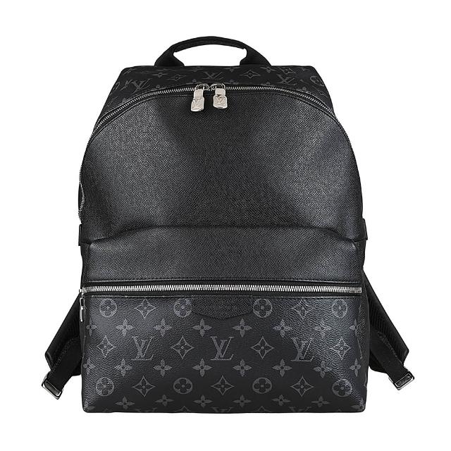LV LOUIS VUITTON路易威登 M30230 Discovery PM 壓印 LOGO 老花塗層帆布拼接牛皮拉鍊後背包