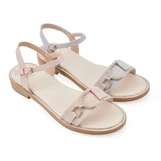 【A.S.O 阿瘦集團】A.S.O 健步美型系列-低奢水鑽低跟涼鞋(女鞋_2色任選)