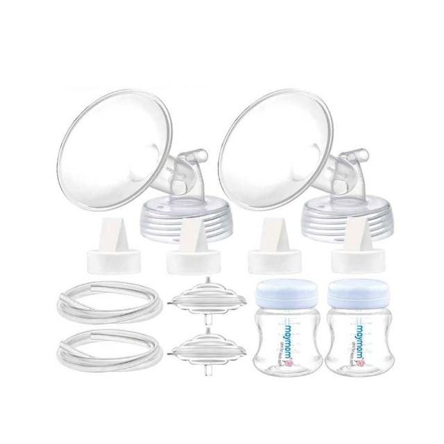 【Maymom】電動吸乳器專用5in1配件組+PP奶瓶(適用Avent/貝瑞克/優合/馨乃樂部分機型)