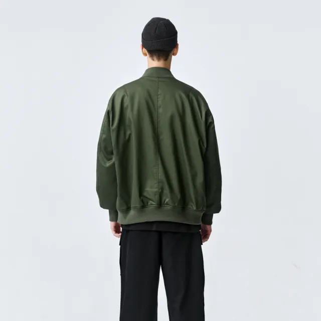 【ARVOpm】男女同款 軍綠鋪棉飛行夾克00122410108(限時6折)