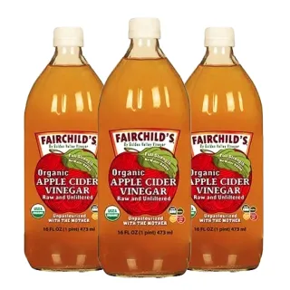 【費爾先生 Fairchilds】有機蘋果醋X3瓶(473ml/瓶)