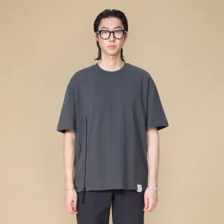 【ARVOpm】藏青側開衩拉鍊寬版短袖T恤00212502102(新品上市)