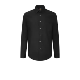 【G2000】口袋款單色紗長袖上班襯衫-黑色(4612197299)