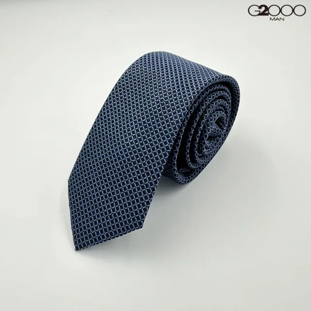 【G2000】男款 絲質暗紋配襯領帶-沉靛藍色(4610028077)  面試 職場 通勤穿搭