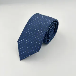 【G2000】絲質印花配襯領帶-荷蘭藍色(4610069078)