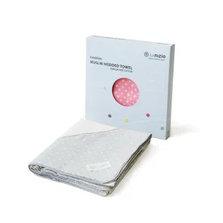 【Nizio】跳跳糖嬰兒四層紗浴包巾(日本印花雙層紗巾＋四層無染紗)
