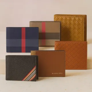 【BURBERRY 巴寶莉】xBOTTEGA VENETA 寶緹嘉 經典格紋/編織對開錢包短夾(款式任選)