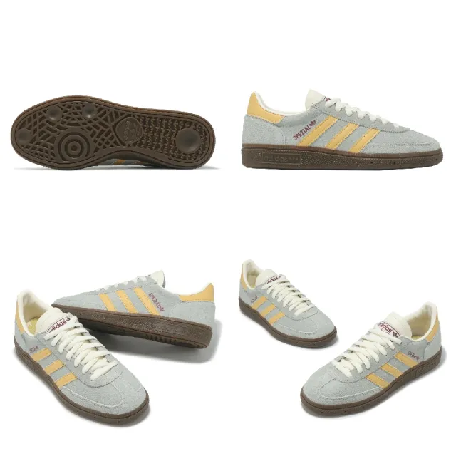 【adidas 愛迪達】休閒鞋 Handball Spezial 男鞋 女鞋 灰 橘 膠底 麂皮 復古 三葉草 愛迪達(HQ5131)