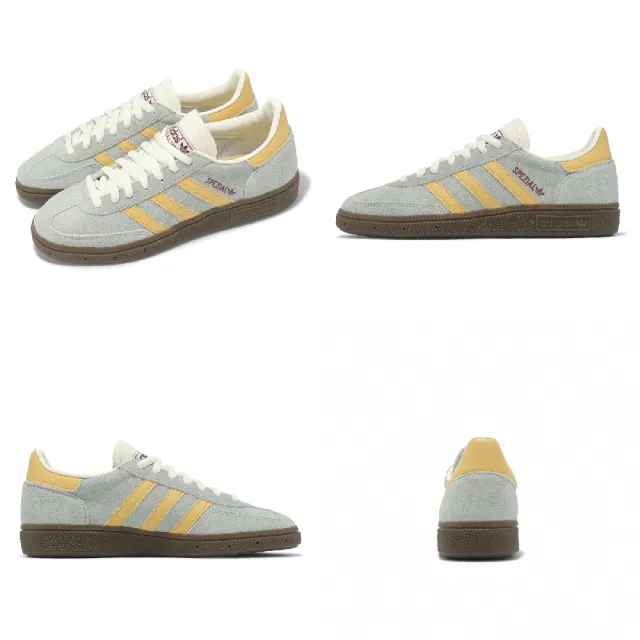 【adidas 愛迪達】休閒鞋 Handball Spezial 男鞋 女鞋 灰 橘 膠底 麂皮 復古 三葉草 愛迪達(HQ5131)