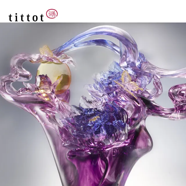 【tittot 琉園】雲舞霓裳_擺飾(送禮/琉璃/禮物/玻璃/水晶/藝術品/擺飾/禮贈/企業/)