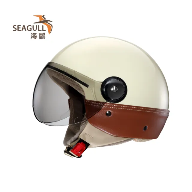 【SEAGULL 海鷗】TW-781Ｍ皮革側裙安全帽(半罩安全帽/多色挑選)