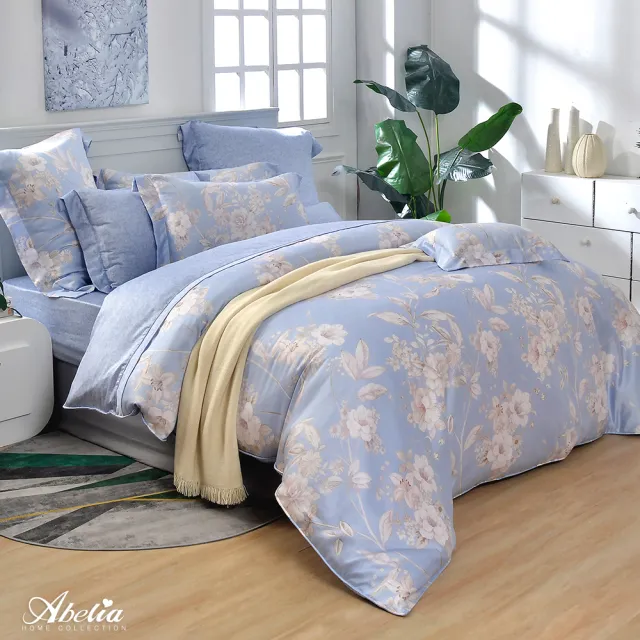 【Great Living 格蕾寢飾】Abelia 100%天絲木漿兩用被床包四件組-加大180x186cm(600織 多款)
