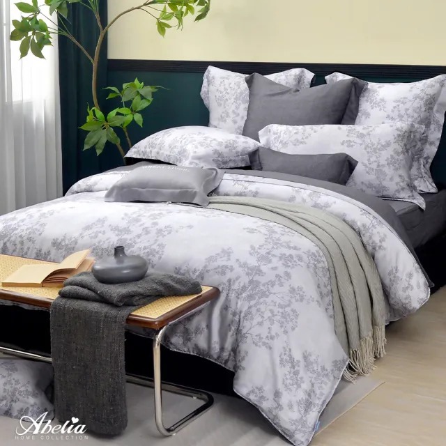 【Great Living 格蕾寢飾】Abelia 100%天絲木漿兩用被床包四件組-加大180x186cm(600織 多款)