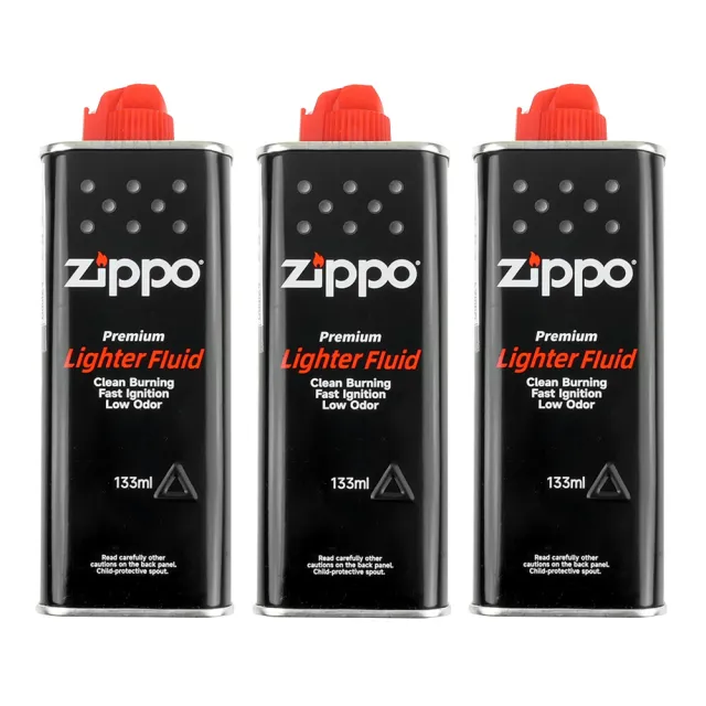 【Zippo】原廠專用打火機補充油-3罐優惠組合(中國製造)