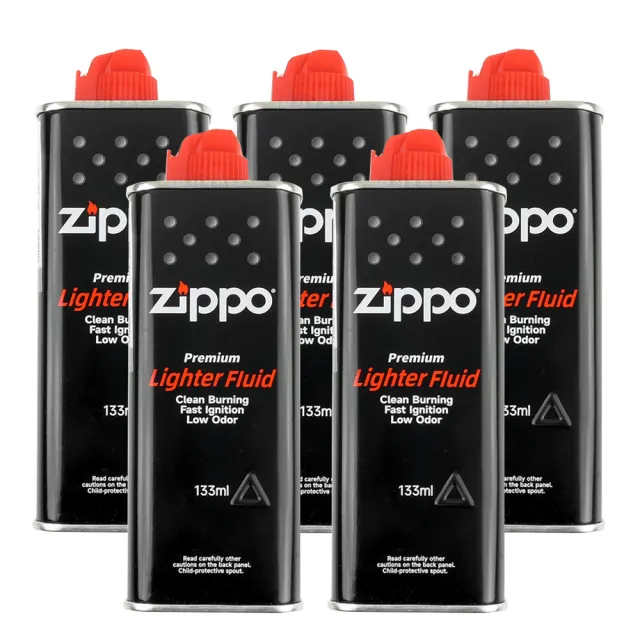 【Zippo】原廠專用打火機補充油-5罐優惠組合(中國製造)