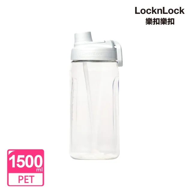 【LocknLock 樂扣樂扣】官方直營 大容量豪飲冷水壺1.5L 2入組(三色任選/附吸管_組合)