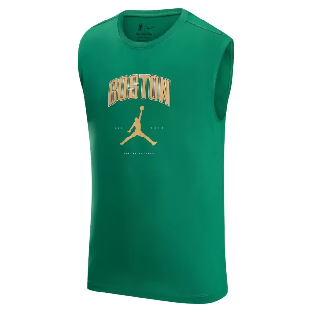 【NIKE 耐吉】AS BOS M NK ES NBA JDN CITIES 喬丹 無袖 短T NBA 綠 短T 上衣(HV4743-312)