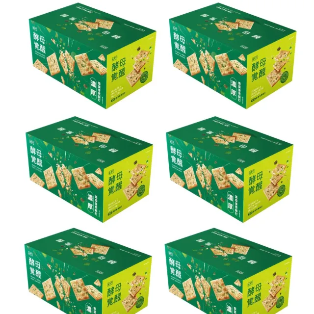 【盛香珍】酵母覺醒 濃厚紫菜青蔥蘇打餅x6盒(30.5gx50入)