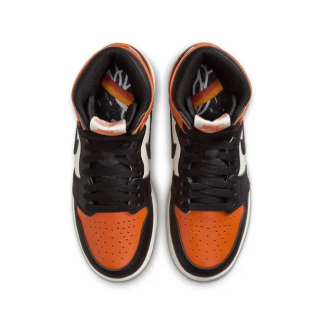 【NIKE 耐吉】Air Jordan 1 Retro High OG 2025 黑橘 GS 大童 高筒 柔軟 皮革 休閒鞋 大童鞋 FD1437-008