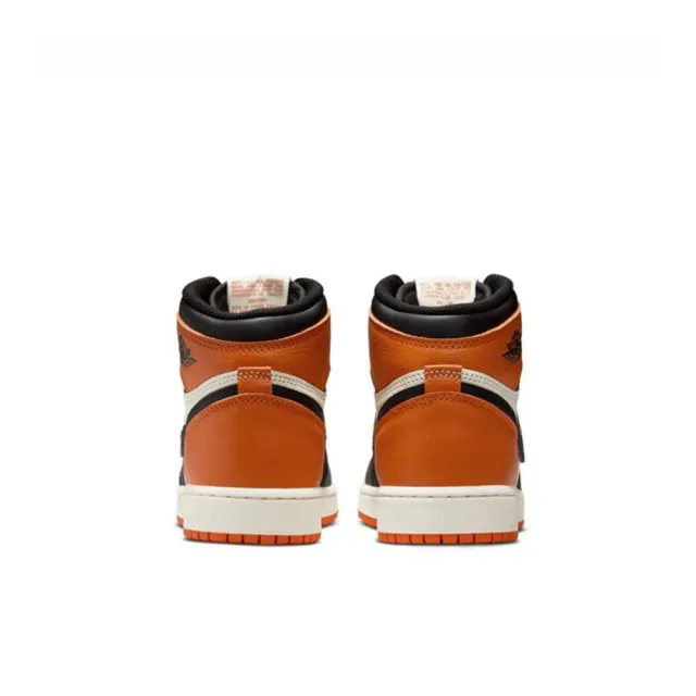 【NIKE 耐吉】Air Jordan 1 Retro High OG 2025 黑橘 GS 大童 高筒 柔軟 皮革 休閒鞋 大童鞋 FD1437-008
