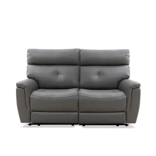 【Cheers 芝華仕】頭等艙 頭層牛皮 雙人電動沙發附USB 50571 深灰色