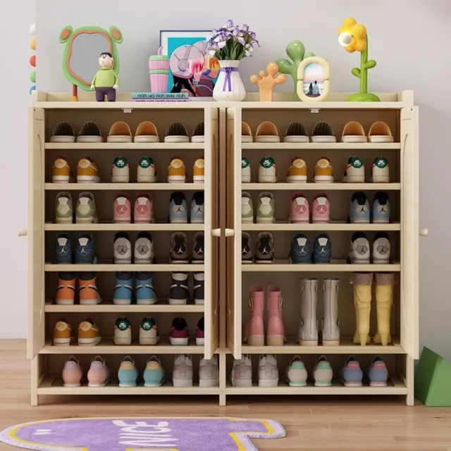 【匠俱】北歐風奶白透氣鞋櫃 四門八層120cm(玄關鞋櫃 置物鞋櫃 防潮收納櫃 鞋櫃 門口鞋架)