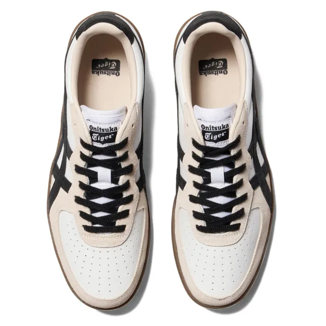Onitsuka Tiger】鬼塚虎白底黑虎爪紋焦糖底GSM 休閒鞋(1183A353-136