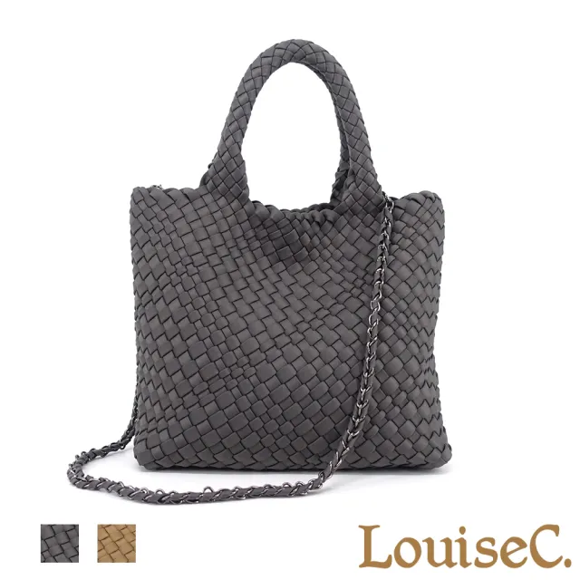 【LouiseC.】雙11 Tree House 瑜珈布-附手腕帶小化妝包-手工編織托特TOTE手提斜背包-2色(CC86022