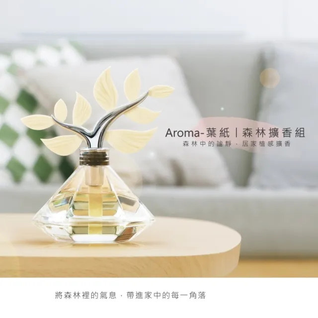 【Gdesign】Aroma-葉紙 森林擴香組(附 大地精油100ml、擴香葉紙5片 薰香 精油瓶 原廠公司貨、)
